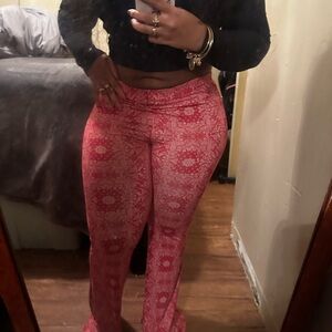 Flare red pants